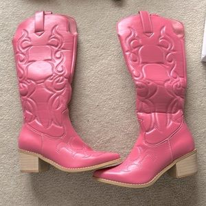 Pink Cowgirl Boots (runs small)